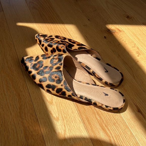 Madewell Leopard Cheetah  Calf Hair Mules - Picture 4 of 6